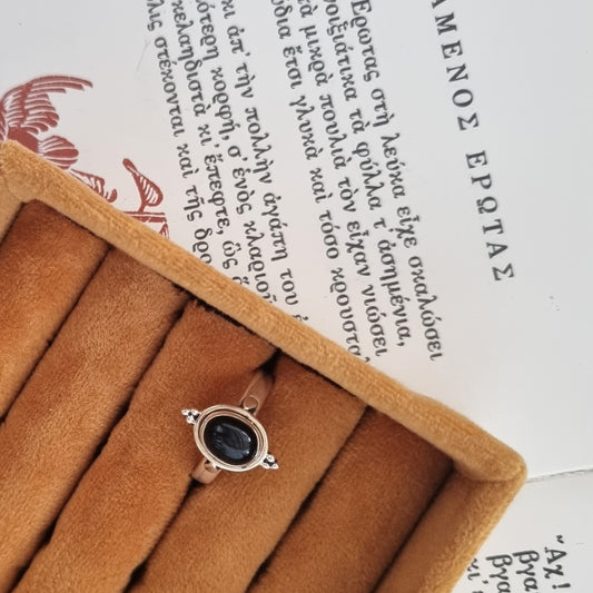Silver ring - Black Onyx