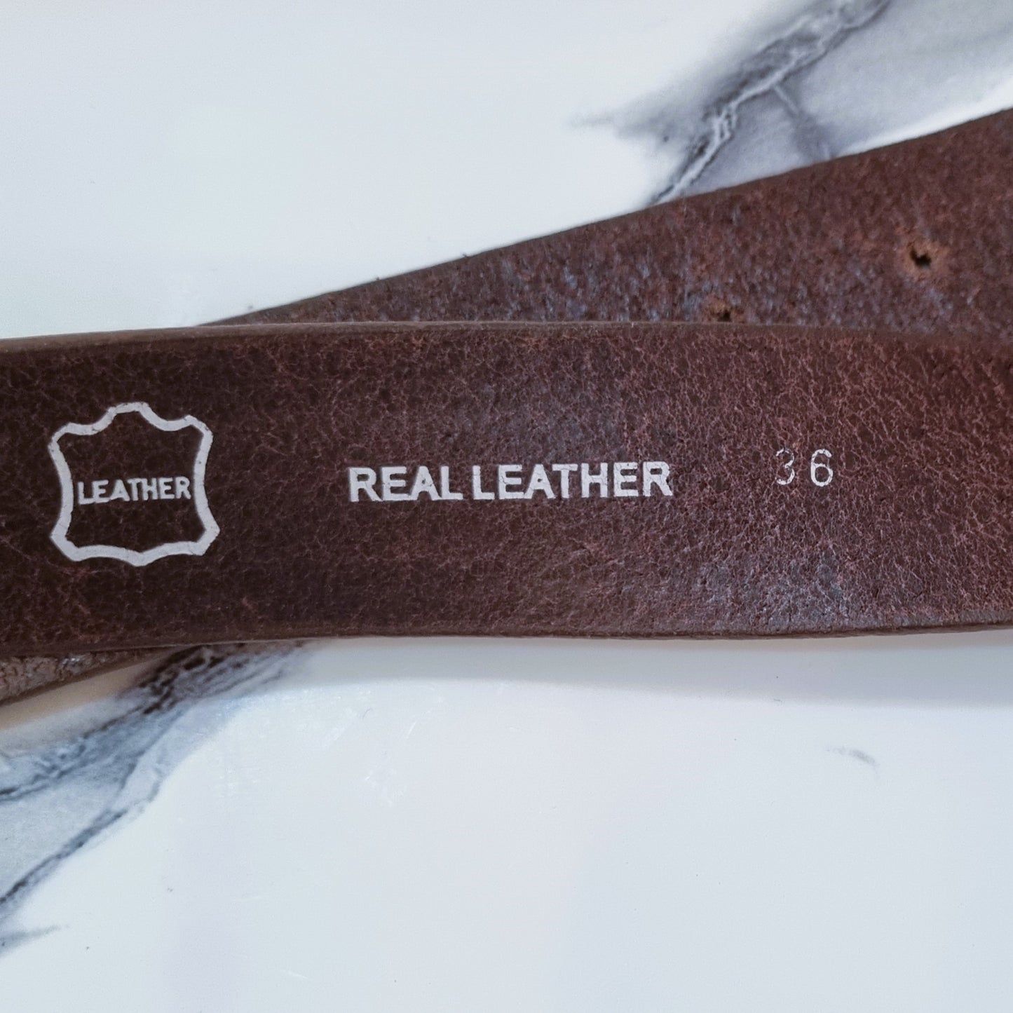 Leather belt - Chocolate