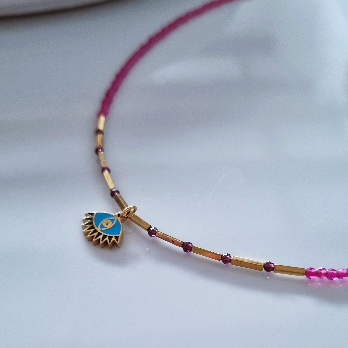 Fuschia necklace