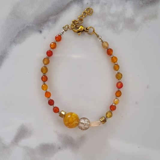 Oragne agate bracelet