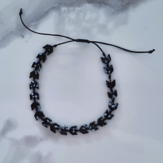 Snowflake hematite bracelet