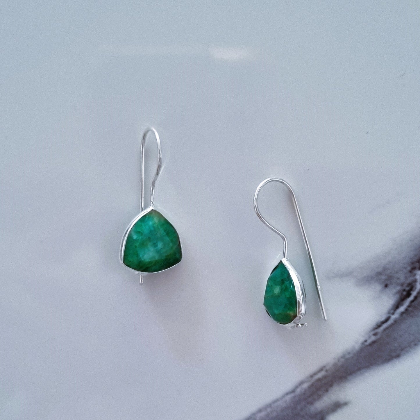 Ruby or emerald earrings (2 options)