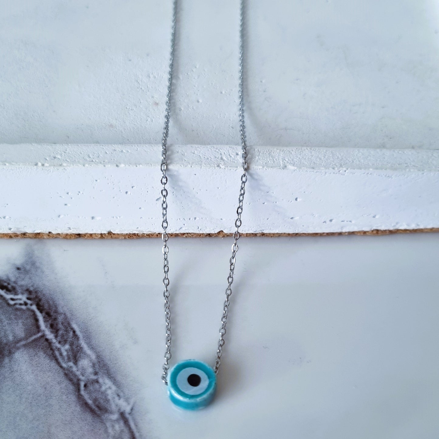 Ceramic eye necklace