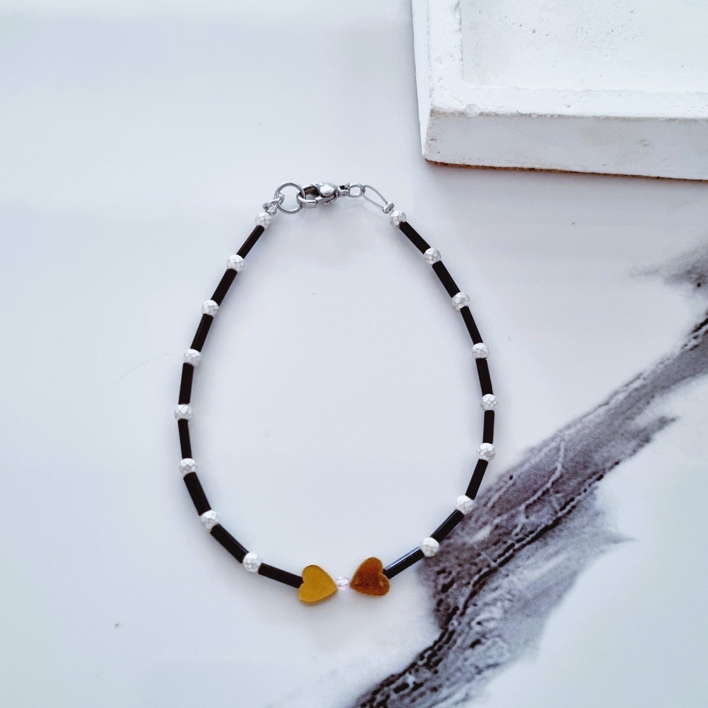 Black/silver bracelet