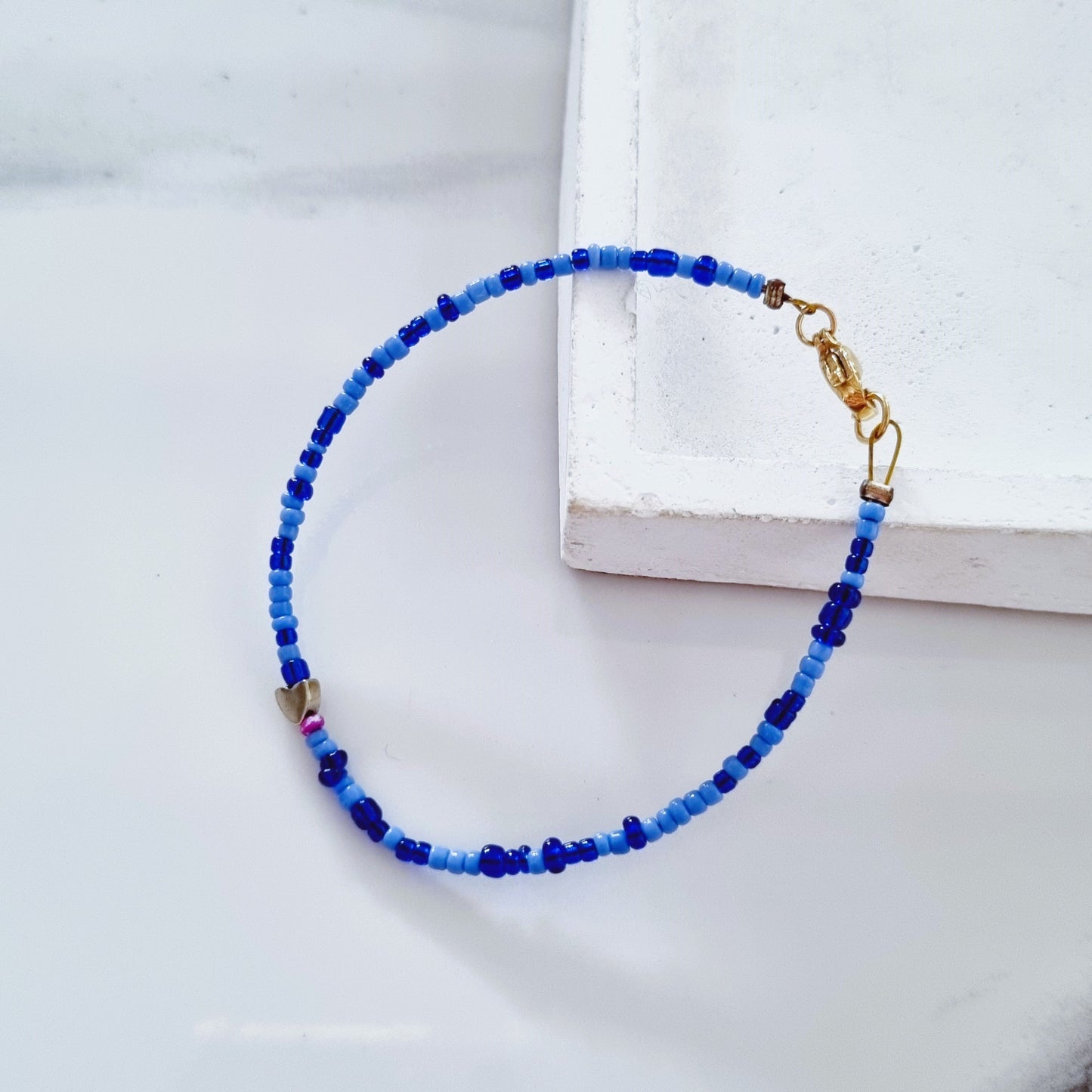 Blue heart bracelet