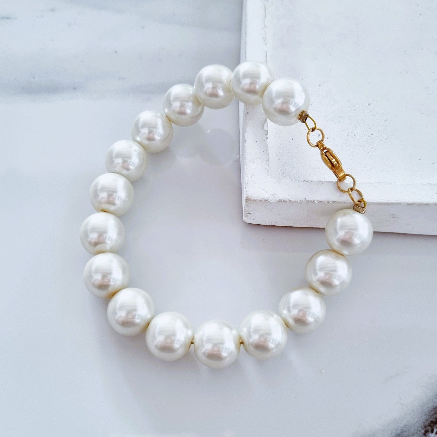 Big pearly bracelet (ivory)