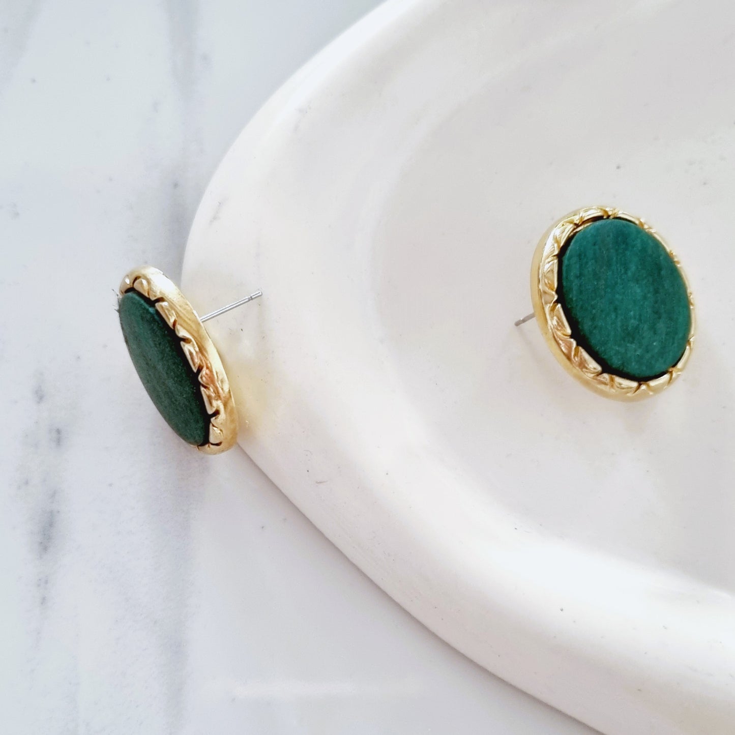 Vintage Earrings - Green