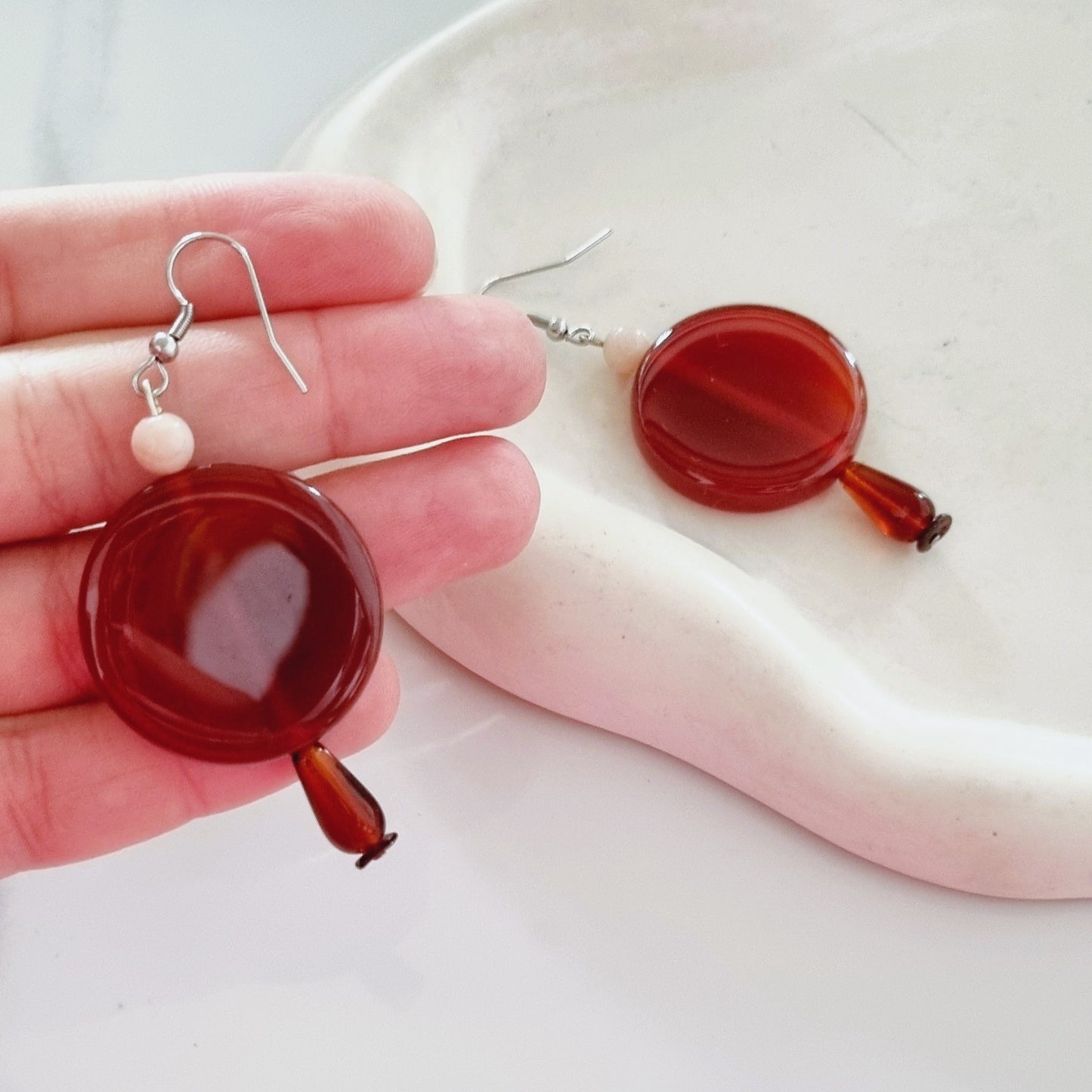 Agate earrings