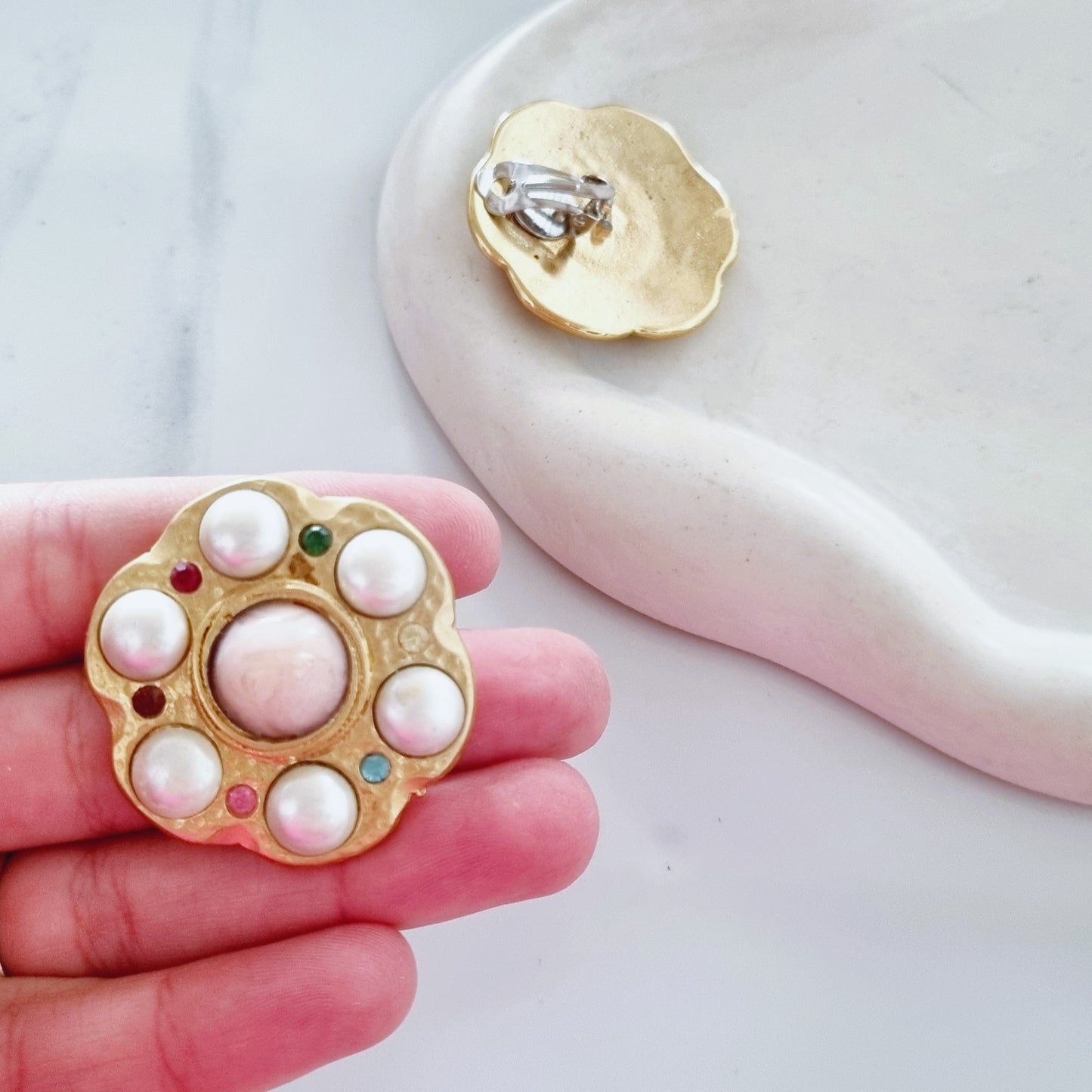 Vintage earrings - Clip on earrings