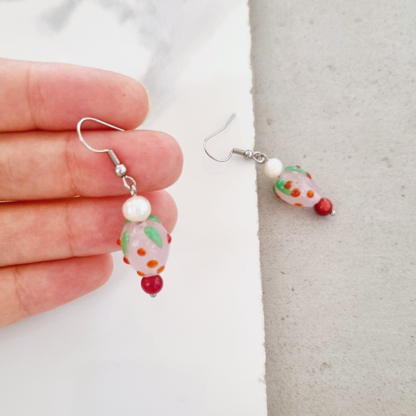 Strawberry field earrings