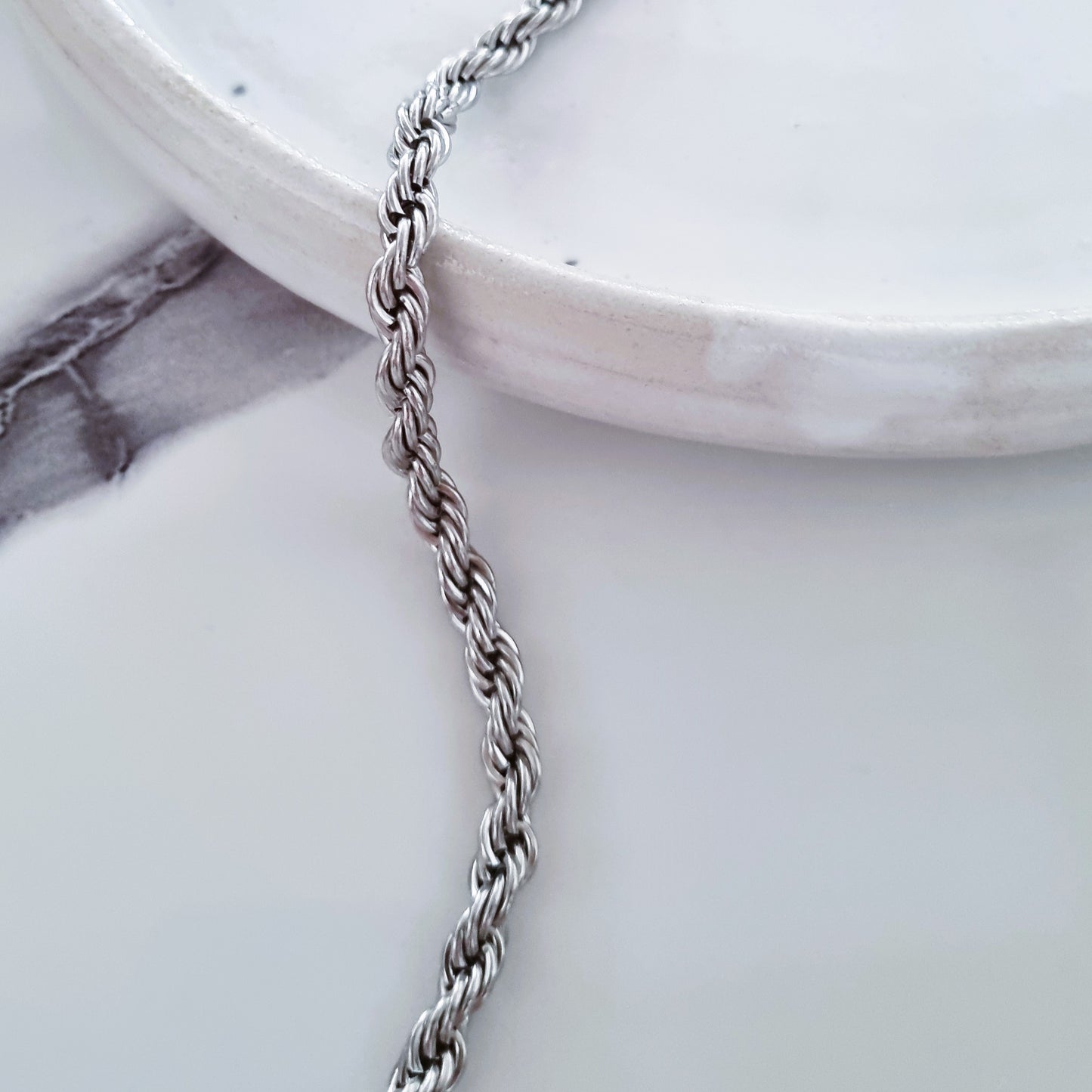 Thick rope chain anklet