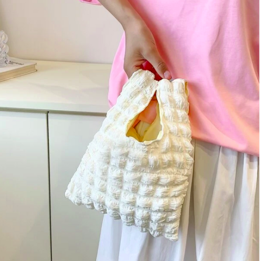 Mini quilted style bag - Ecrou