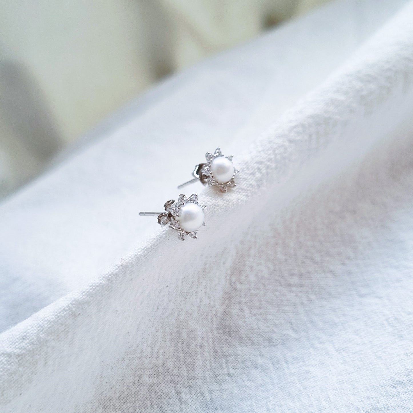 Pearl daisy - Earrings