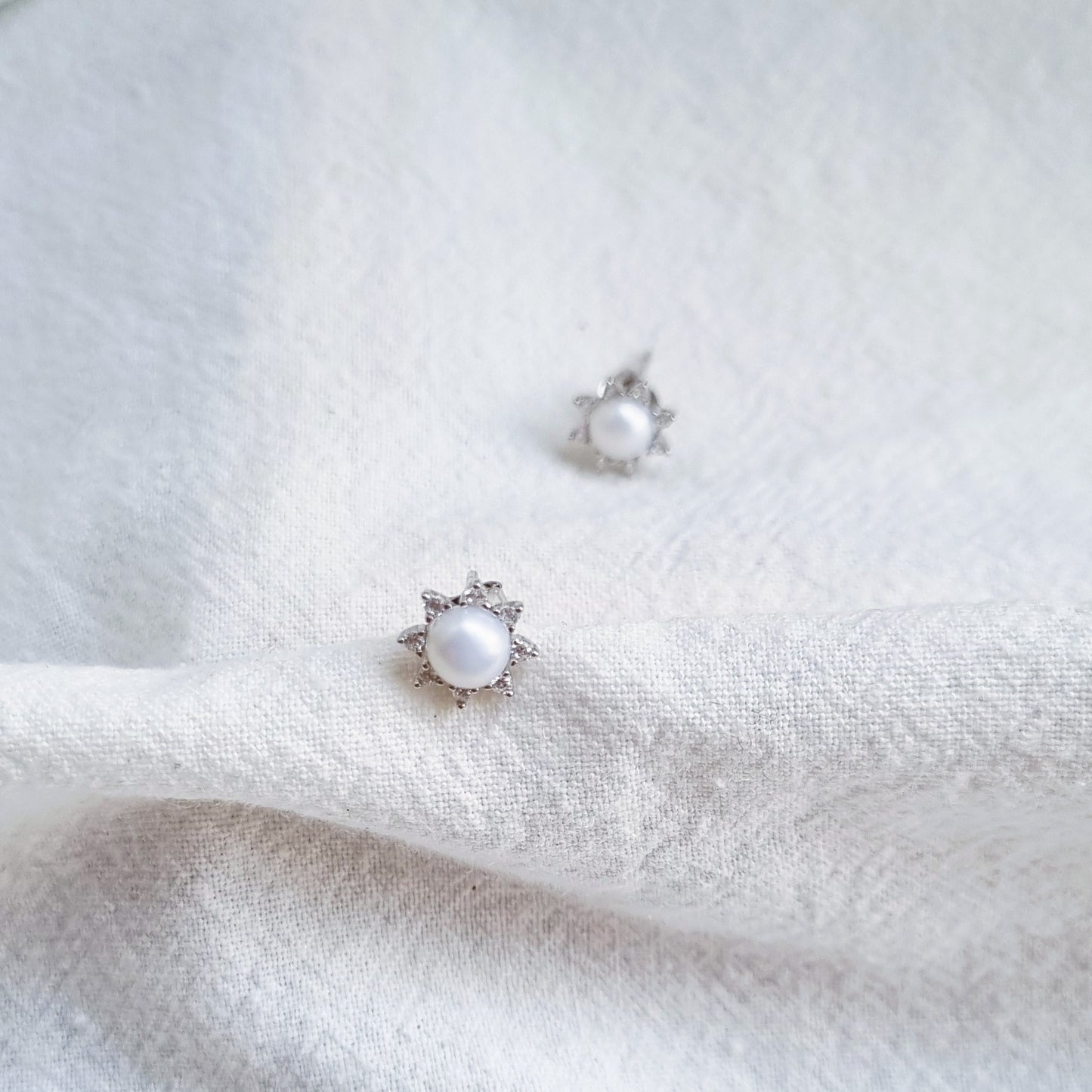 Pearl daisy - Earrings
