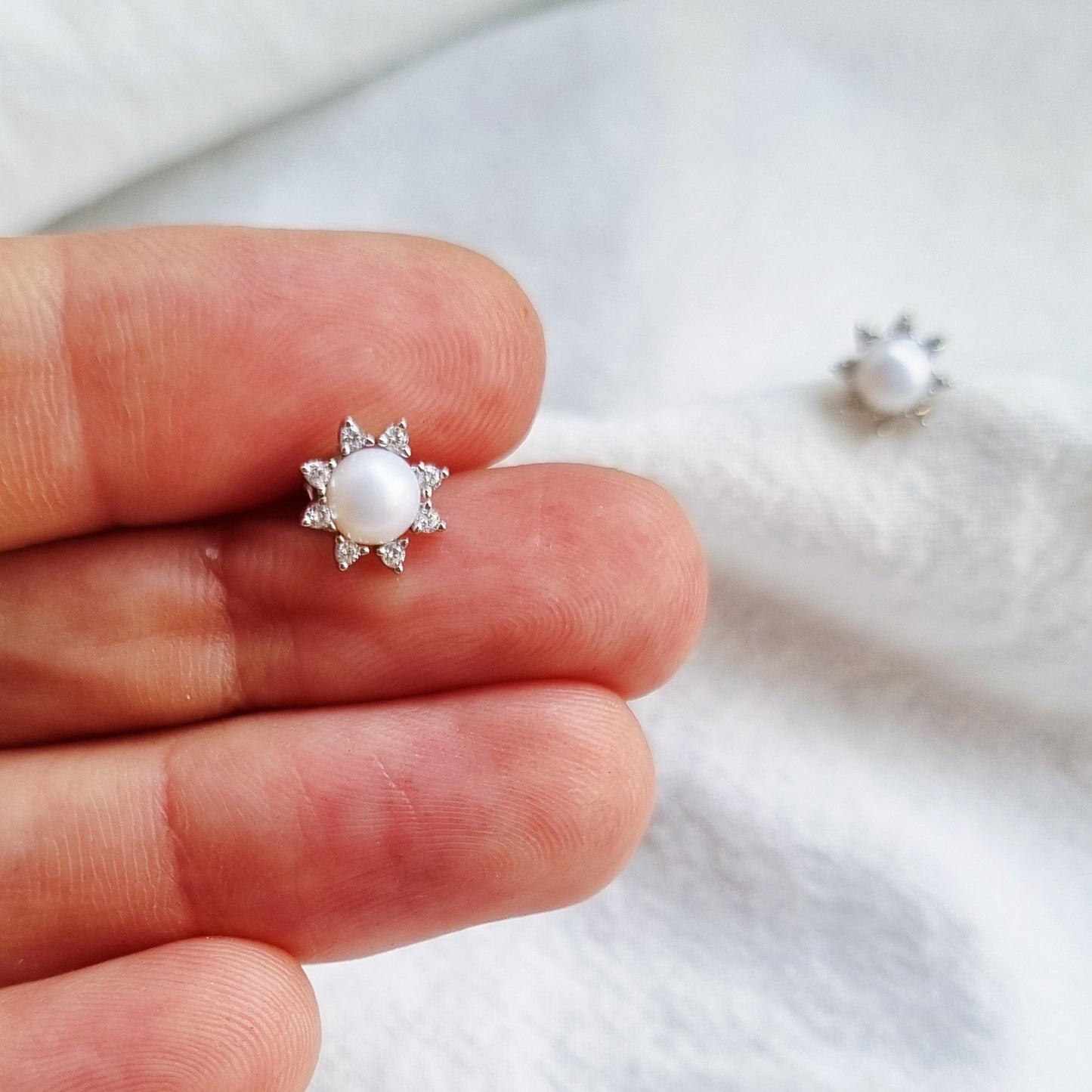 Pearl daisy - Earrings
