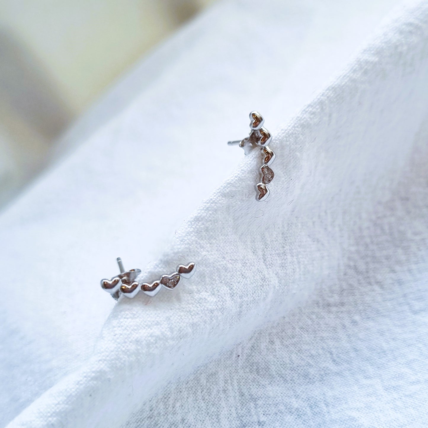 Hearts in line - Earrings
