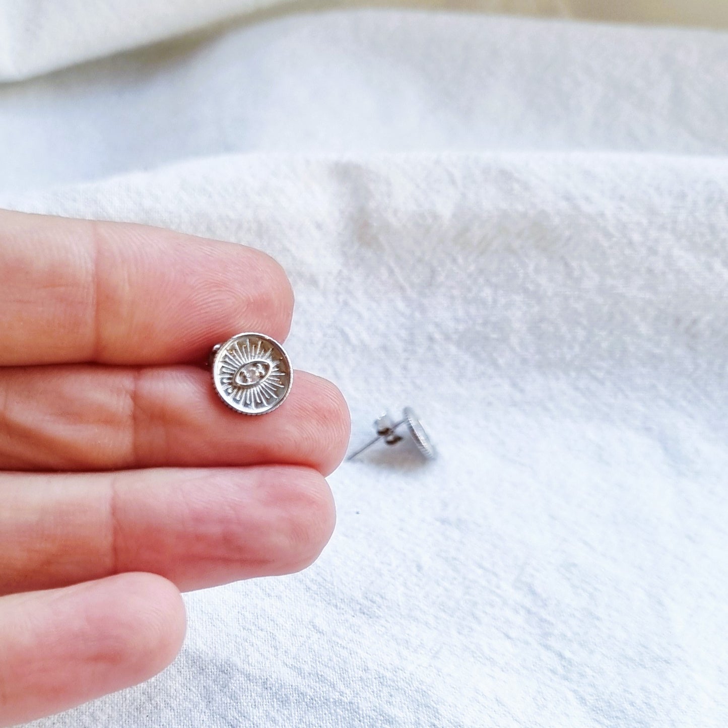 Evil eye in silver