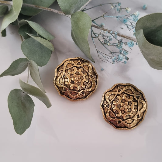 Vintage earrings - Antique gold/2 size