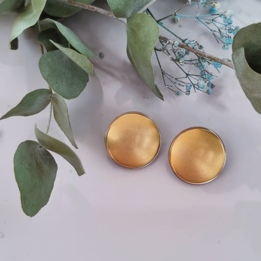 Vintage earrings - Gold speakers