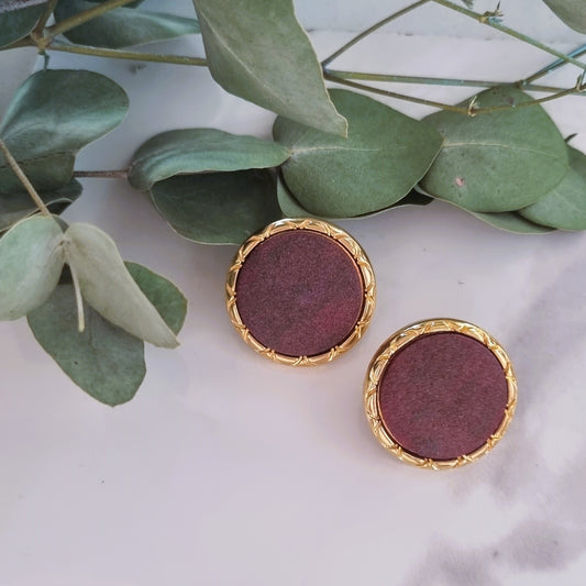 Vintage earrings - Best seller burgundy