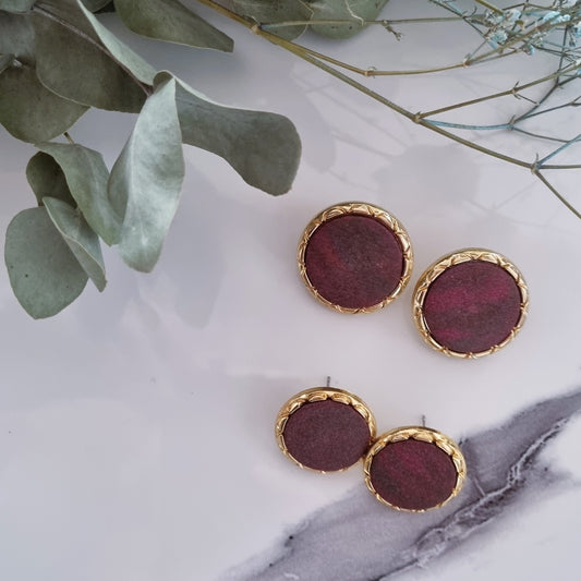 Vintage earrings - burgundy best seller
