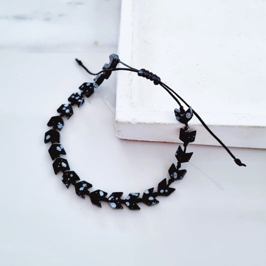 Snowflake hematite bracelet