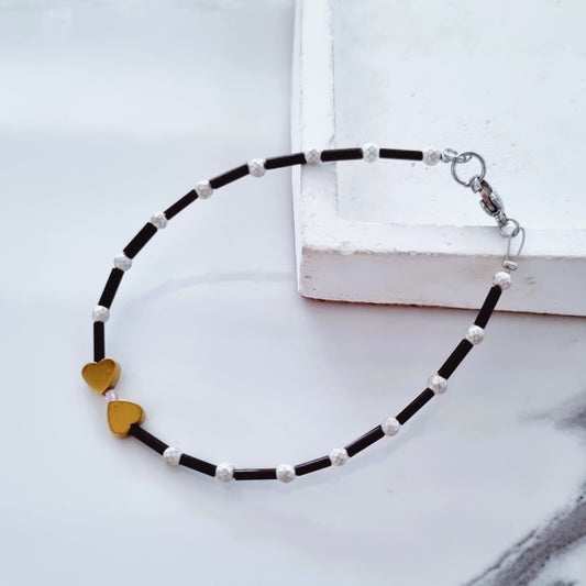 Black/silver bracelet