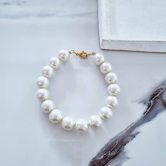 Big pearly bracelet (ivory)