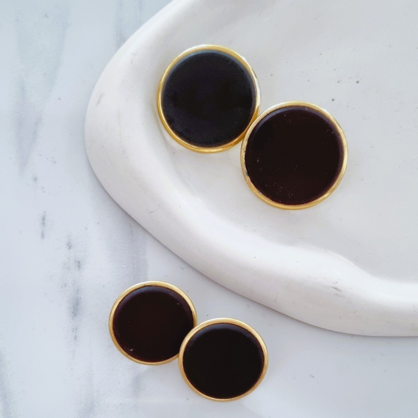 Vintage earrings - The biggest in black