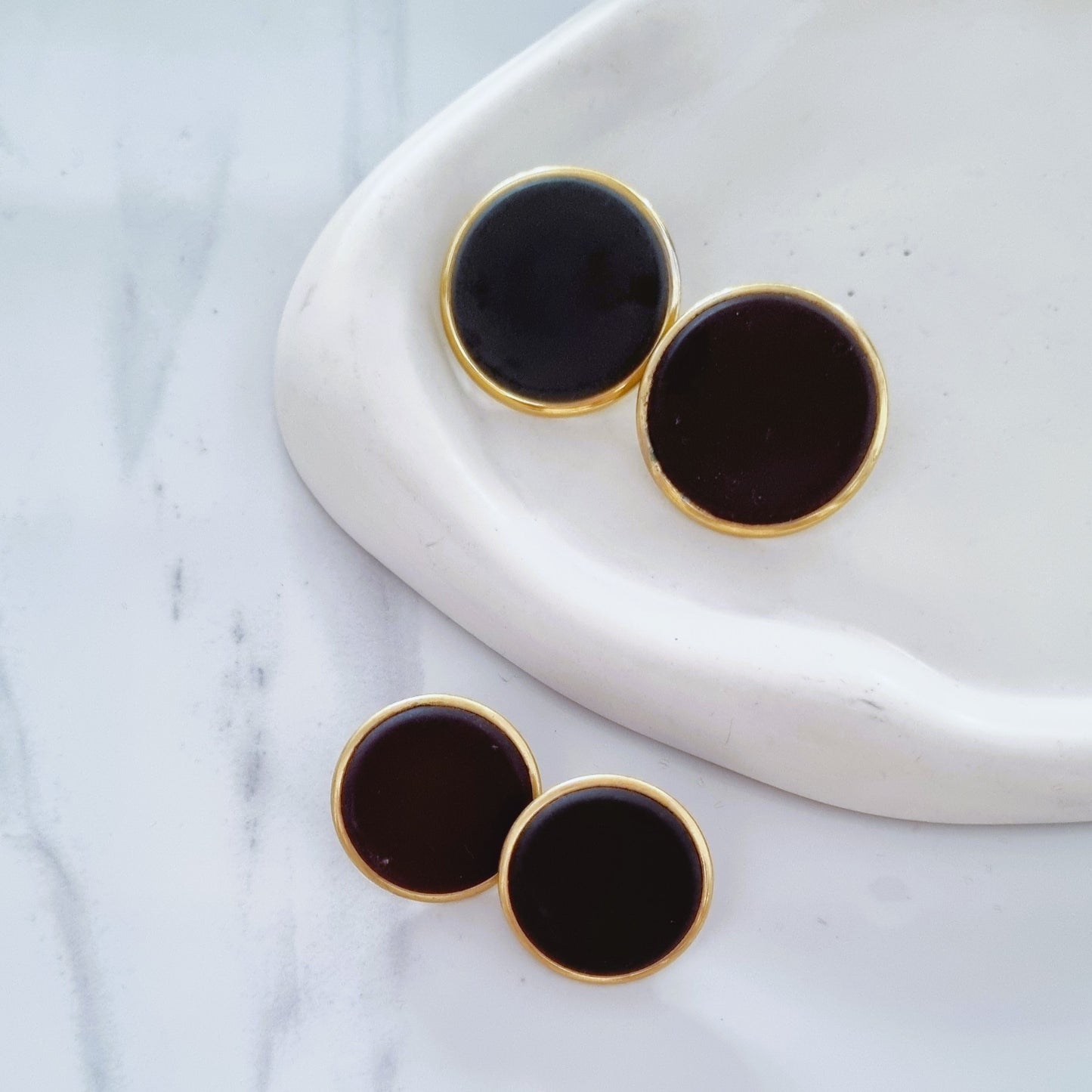 Vintage earrings - The biggest in black