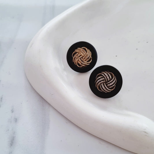 Vintage earrings - Black and bronzy