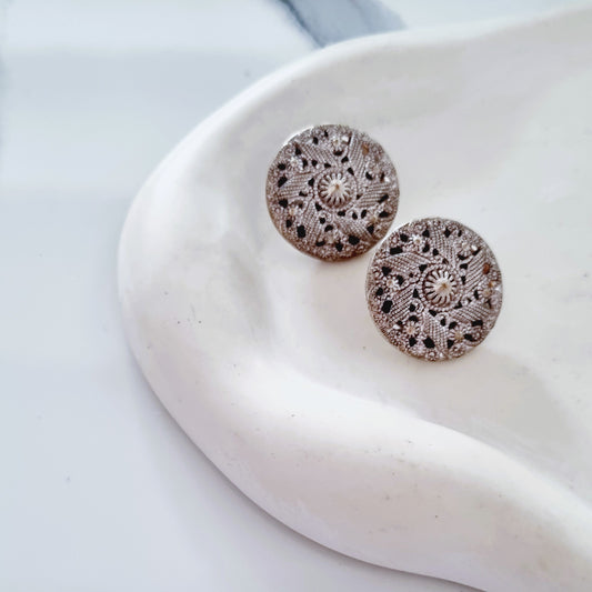 Vintage earrings - Silver Flower