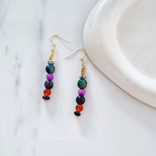 Precious stones earrings