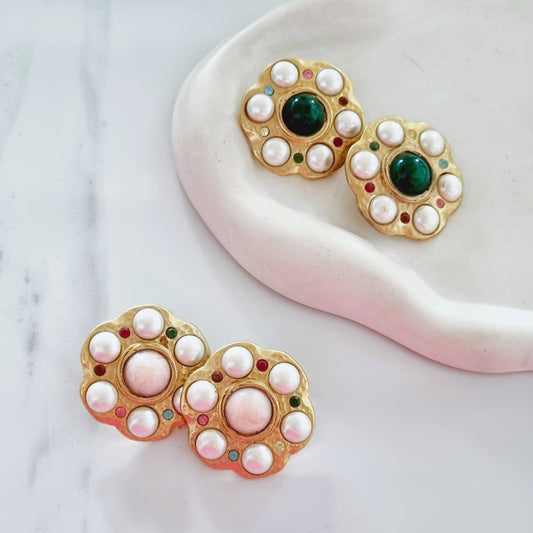 Vintage earrings - Clip on earrings