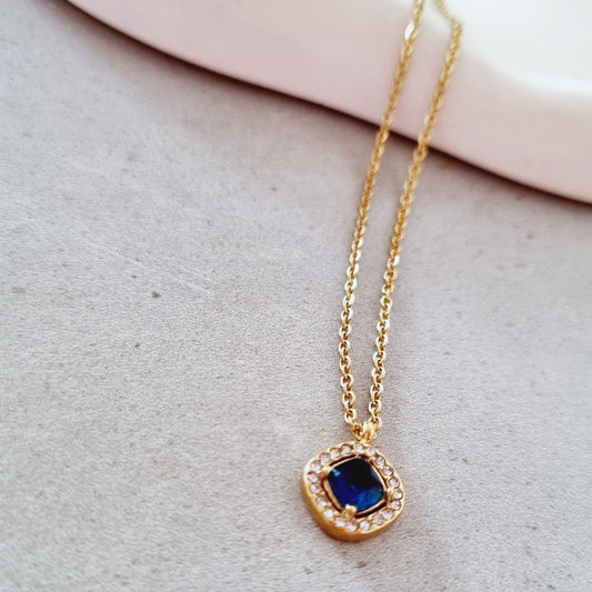 Blue rosetta pendant