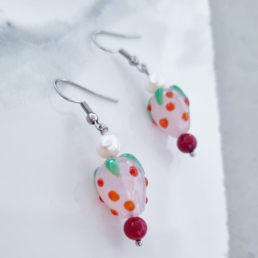 Strawberry field earrings