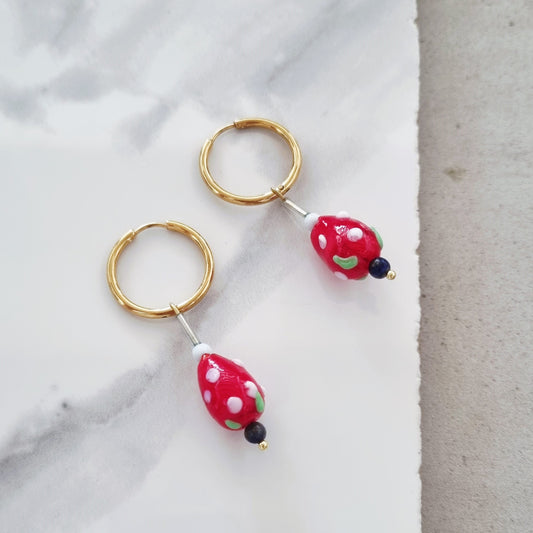 Strawberries on hoops