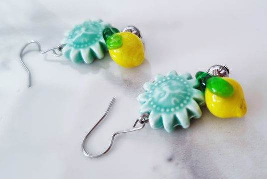 Σαν lemon earrings