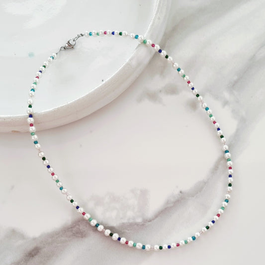 Pearl colorful necklace