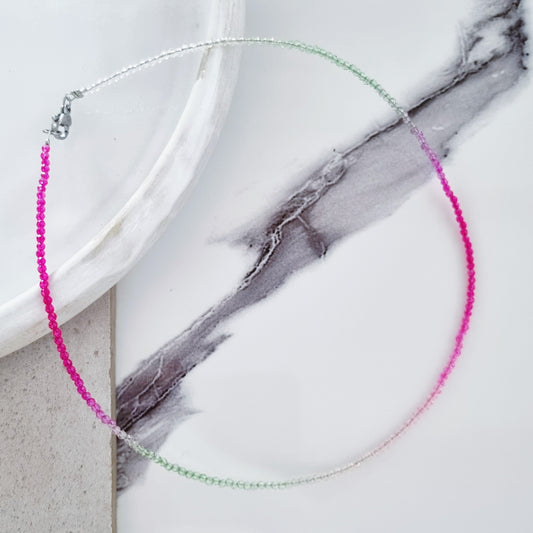 Rainbow crystal necklace