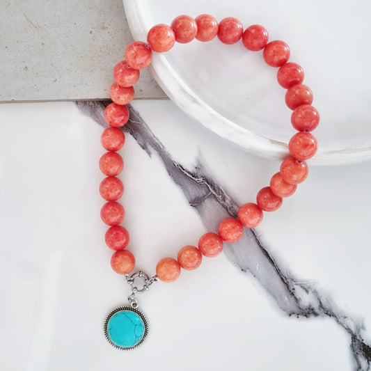 Jade and howlites necklace