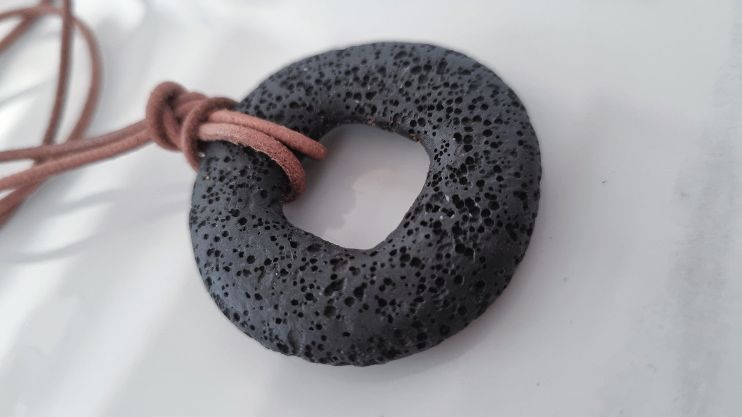 Black lava choker