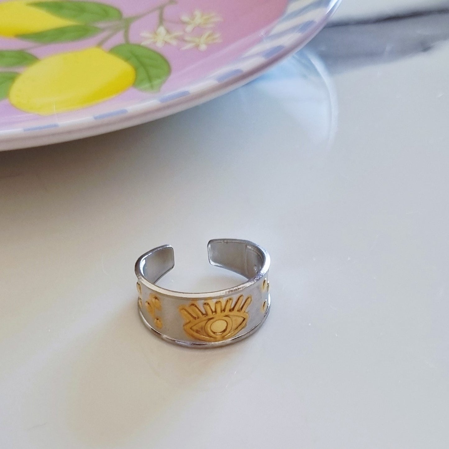 Evil eye in two tones