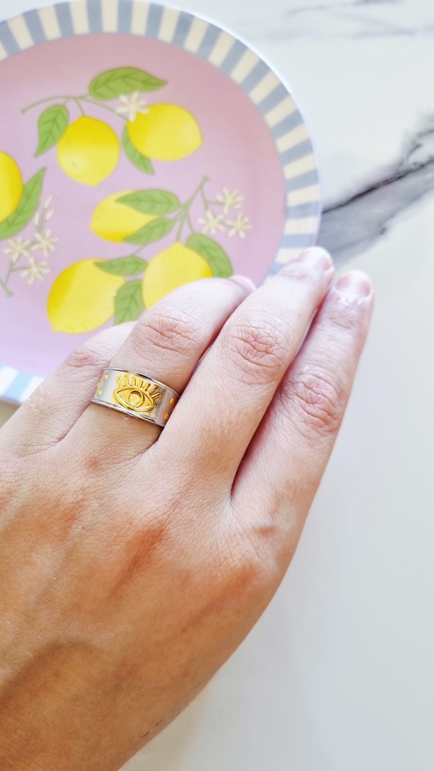 Evil eye in two tones