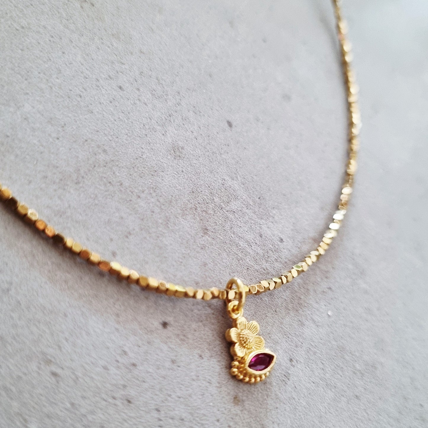 Sapphire on hematite