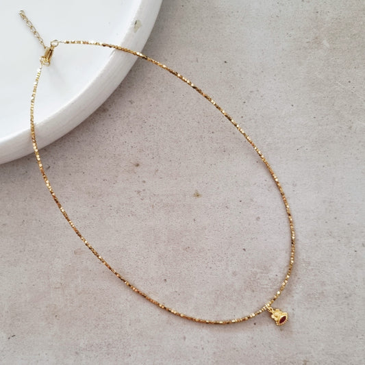 Sapphire on hematite