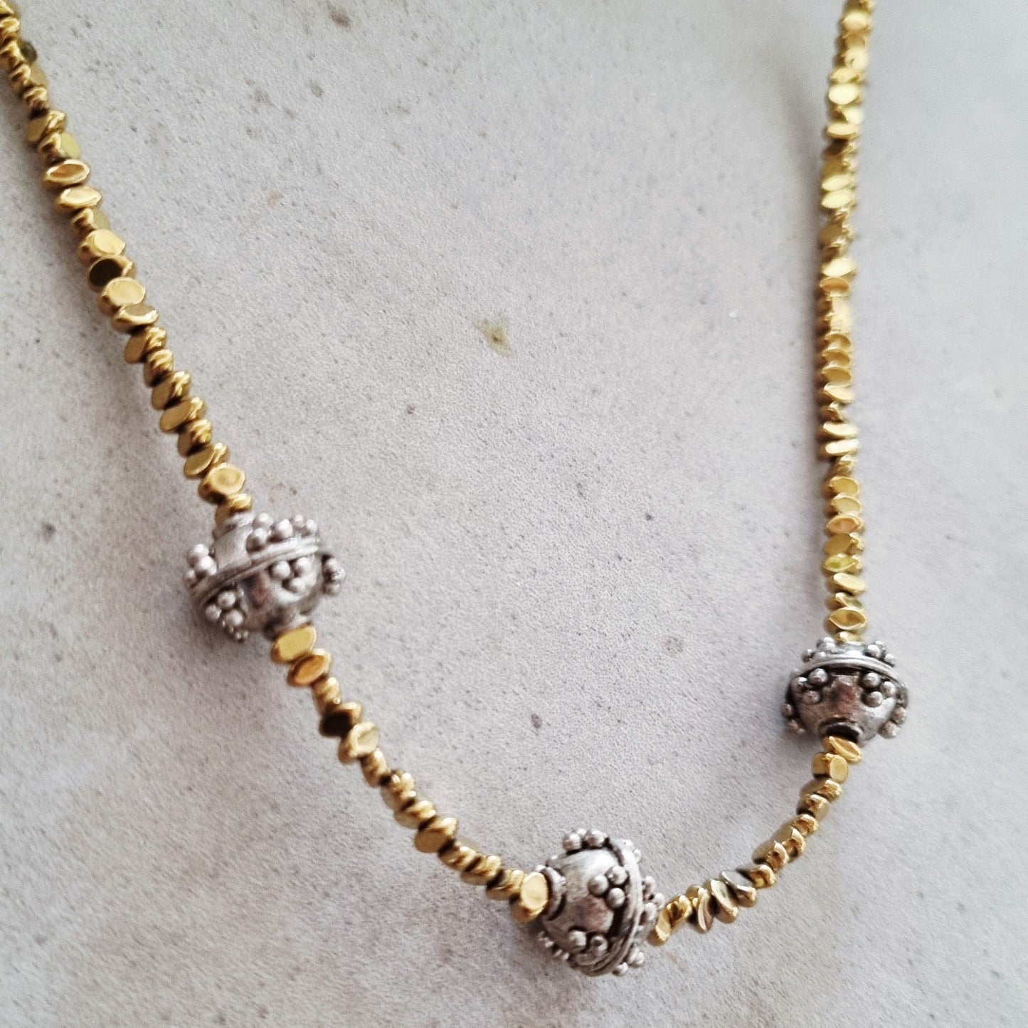 Gold hematite & vintage