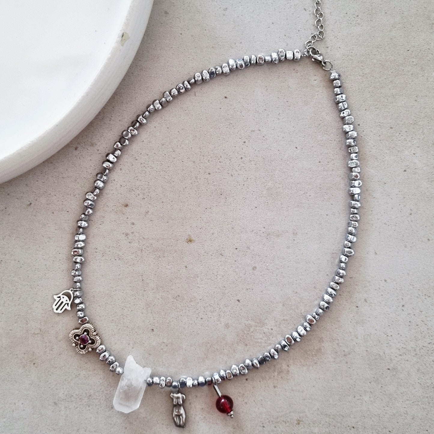 Mixing, but in silver - Necklace