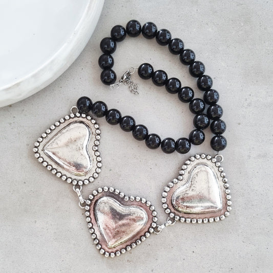 Black hearts - Necklace