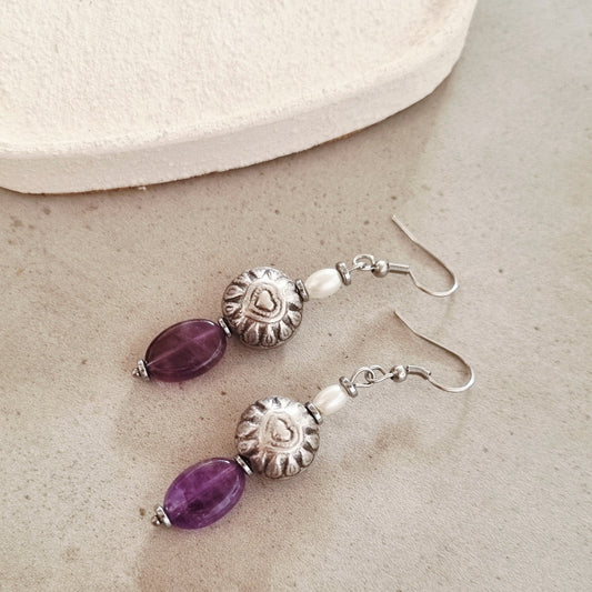 Boho purplr - Earrings